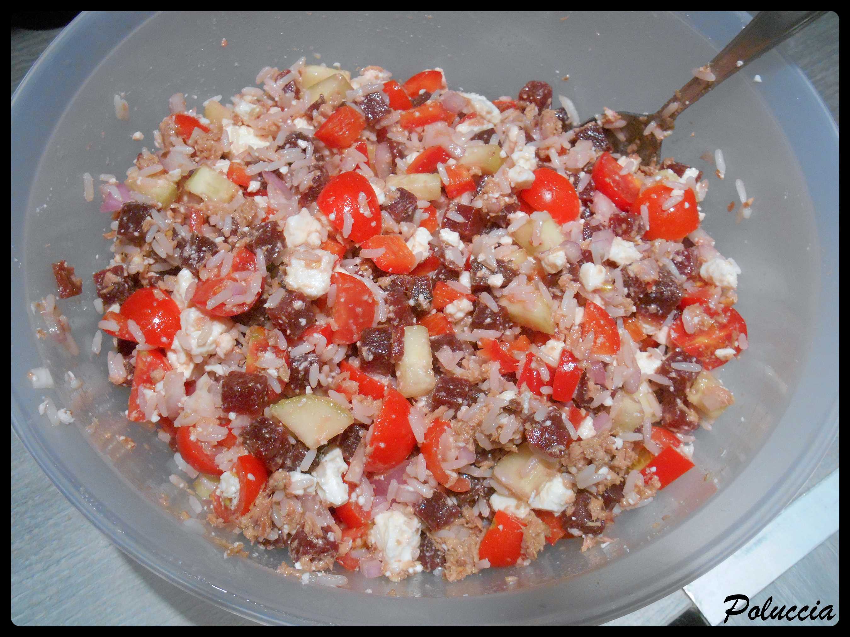 Salade de riz composée