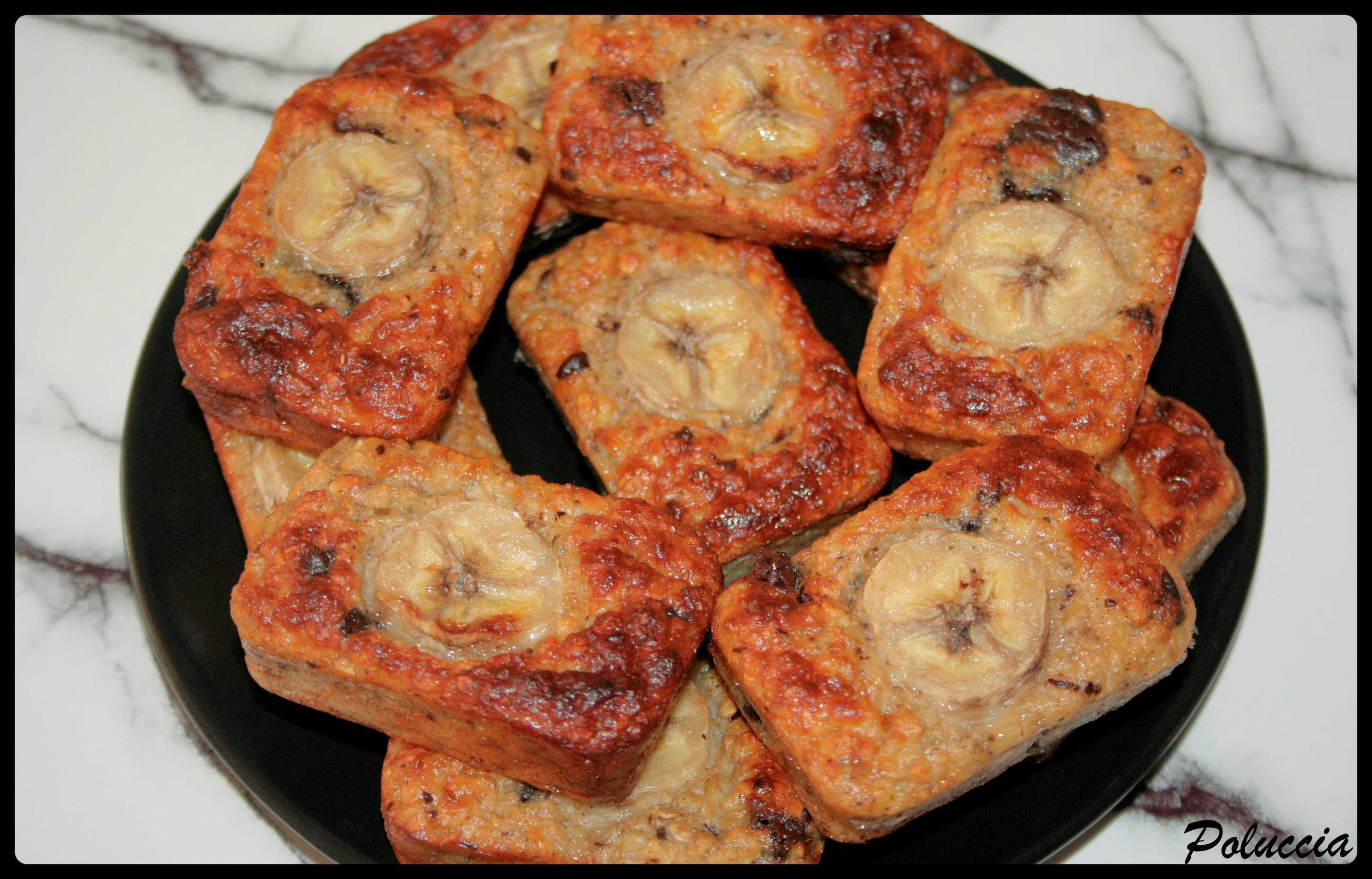 Petits cakes bananes, chocolat & flocons d&rsquo;avoine